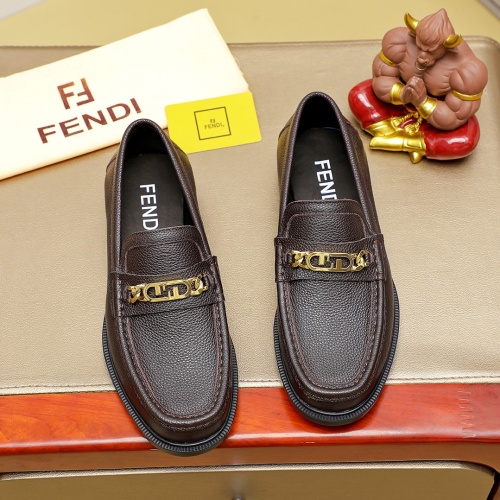 Fendi Leather Shoes For Men #1255922 $85.00 USD, Wholesale Replica Fendi Leather Shoes