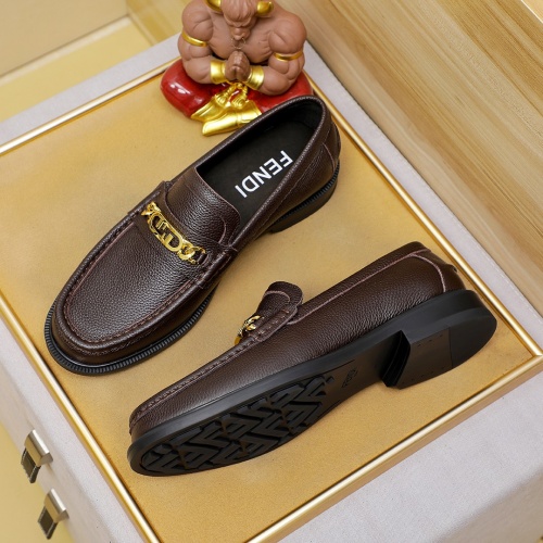 Replica Fendi Leather Shoes For Men #1255922 $85.00 USD for Wholesale