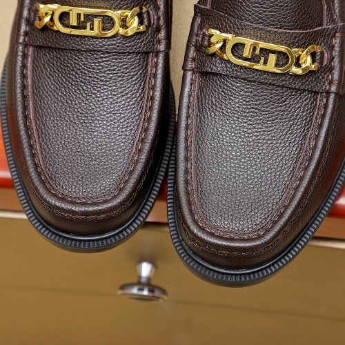 Replica Fendi Leather Shoes For Men #1255922 $85.00 USD for Wholesale