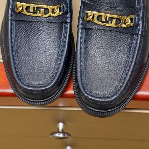 Replica Fendi Leather Shoes For Men #1255923 $85.00 USD for Wholesale