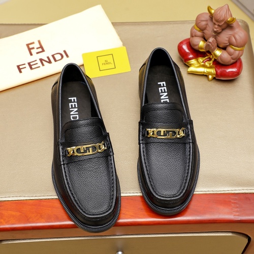 Fendi Leather Shoes For Men #1255924 $85.00 USD, Wholesale Replica Fendi Leather Shoes