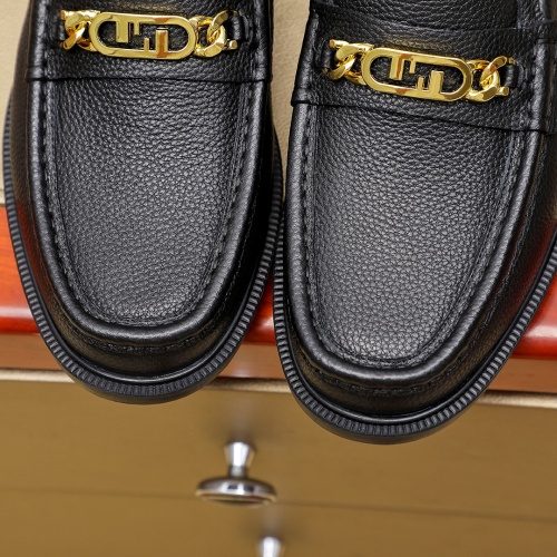 Replica Fendi Leather Shoes For Men #1255924 $85.00 USD for Wholesale