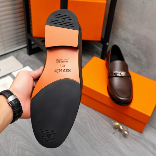 Replica Hermes Leather Shoes For Men #1255931 $98.00 USD for Wholesale