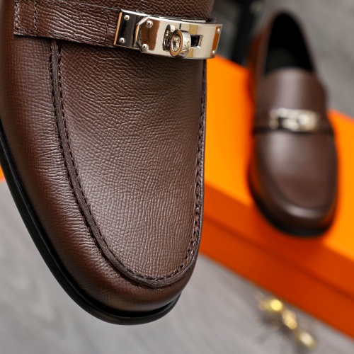 Replica Hermes Leather Shoes For Men #1255931 $98.00 USD for Wholesale