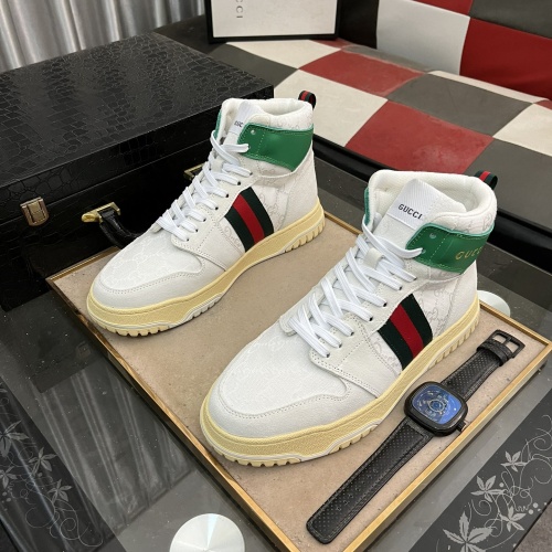 Gucci High Tops Shoes For Men #1255944 $82.00 USD, Wholesale Replica Gucci High Tops Shoes