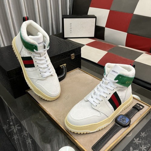 Replica Gucci High Tops Shoes For Men #1255944 $82.00 USD for Wholesale