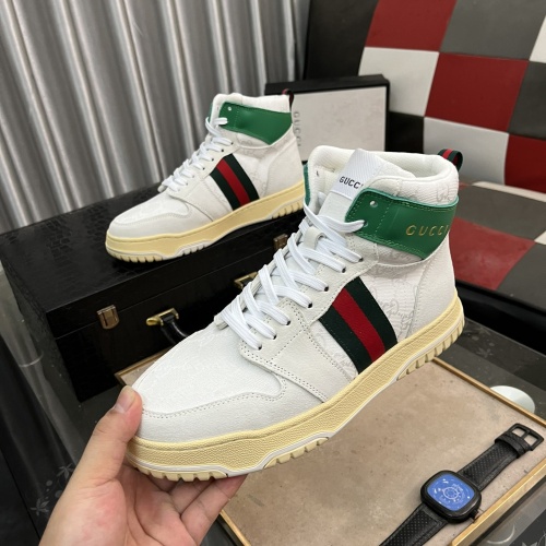 Replica Gucci High Tops Shoes For Men #1255944 $82.00 USD for Wholesale