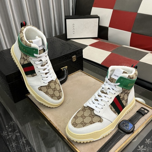 Replica Gucci High Tops Shoes For Men #1255945 $82.00 USD for Wholesale