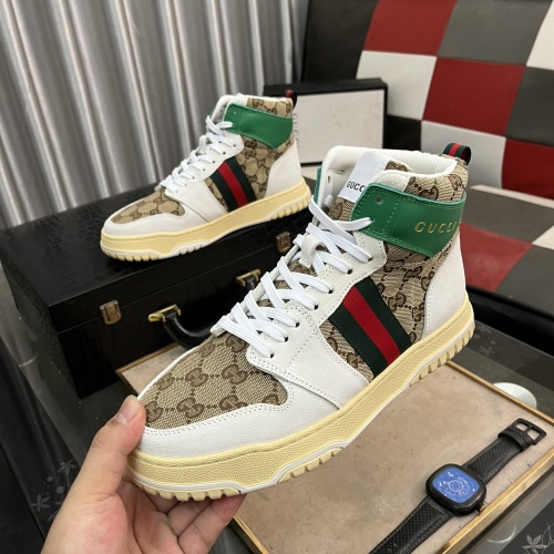 Replica Gucci High Tops Shoes For Men #1255945 $82.00 USD for Wholesale