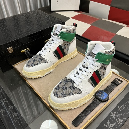 Gucci High Tops Shoes For Men #1255947 $82.00 USD, Wholesale Replica Gucci High Tops Shoes