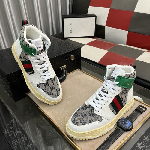 Replica Gucci High Tops Shoes For Men #1255947 $82.00 USD for Wholesale