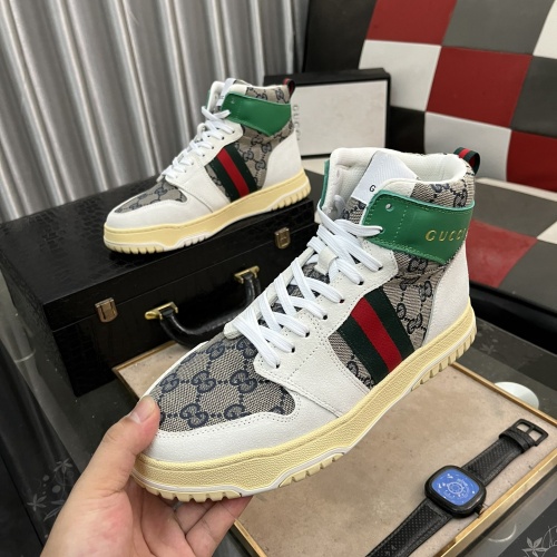 Replica Gucci High Tops Shoes For Men #1255947 $82.00 USD for Wholesale