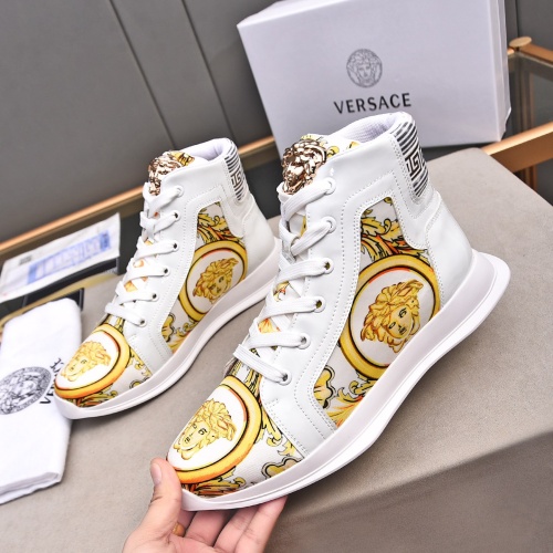 Versace High Tops Shoes For Men #1255967 $88.00 USD, Wholesale Replica Versace High Tops Shoes