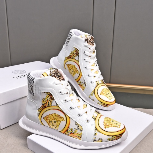 Replica Versace High Tops Shoes For Men #1255967 $88.00 USD for Wholesale