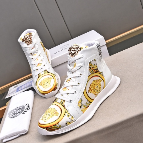 Replica Versace High Tops Shoes For Men #1255967 $88.00 USD for Wholesale