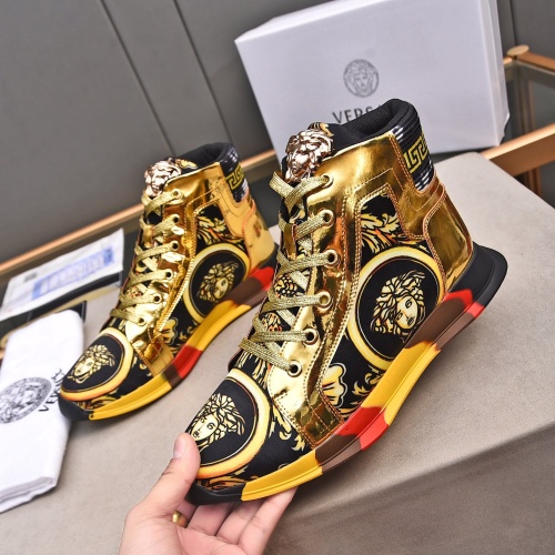 Versace High Tops Shoes For Men #1255968 $88.00 USD, Wholesale Replica Versace High Tops Shoes