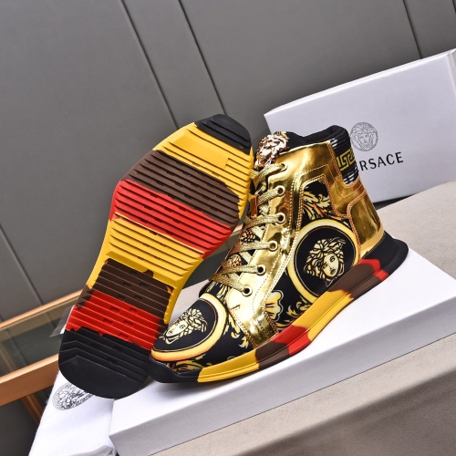 Replica Versace High Tops Shoes For Men #1255968 $88.00 USD for Wholesale