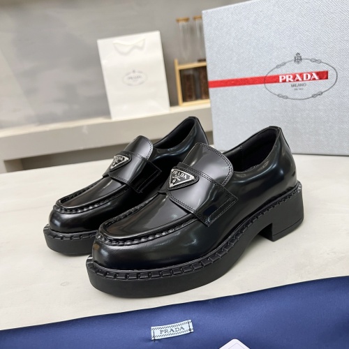 Prada Leather Shoes For Men #1256083 $96.00 USD, Wholesale Replica Prada Leather Shoes