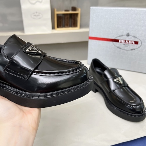 Replica Prada Leather Shoes For Men #1256083 $96.00 USD for Wholesale