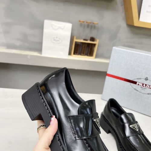 Replica Prada Leather Shoes For Women #1256084 $96.00 USD for Wholesale