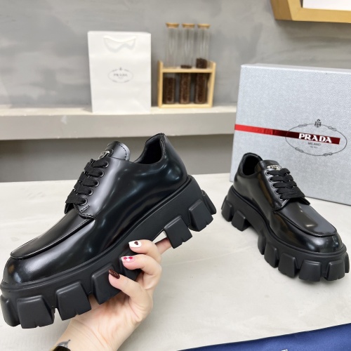 Replica Prada Leather Shoes For Men #1256087 $100.00 USD for Wholesale