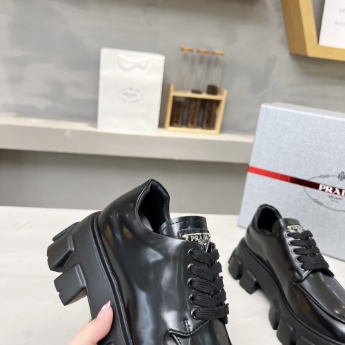 Replica Prada Leather Shoes For Men #1256087 $100.00 USD for Wholesale