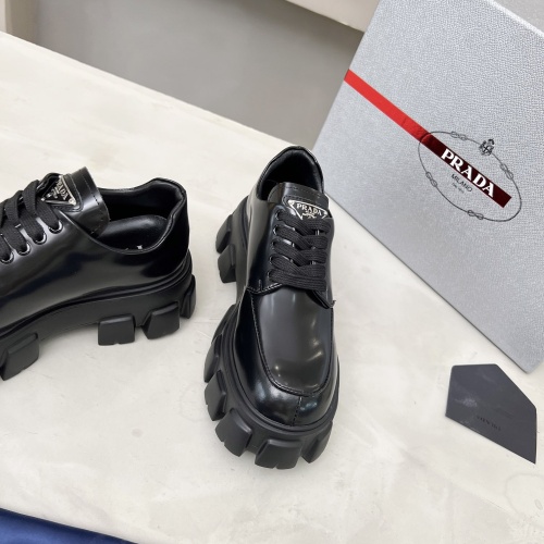 Replica Prada Leather Shoes For Men #1256087 $100.00 USD for Wholesale