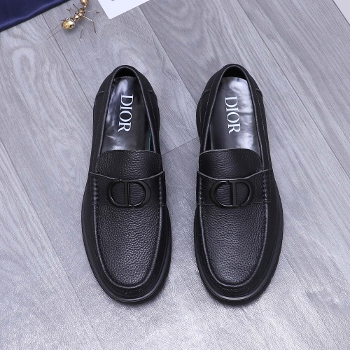 Replica Christian Dior Leather Shoes For Men #1256312 $88.00 USD for Wholesale