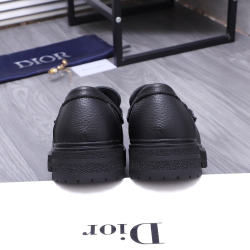 Replica Christian Dior Leather Shoes For Men #1256313 $88.00 USD for Wholesale