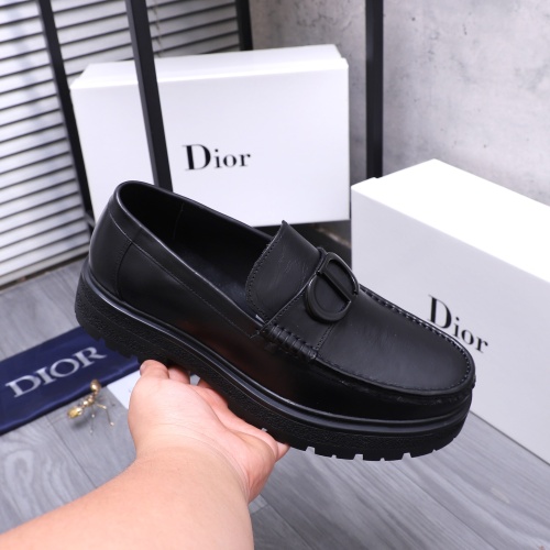 Replica Christian Dior Leather Shoes For Men #1256314 $88.00 USD for Wholesale