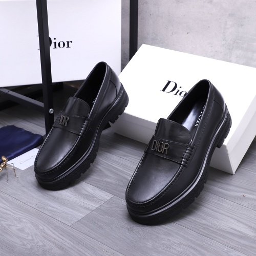 Christian Dior Leather Shoes For Men #1256315 $88.00 USD, Wholesale Replica Christian Dior Leather Shoes