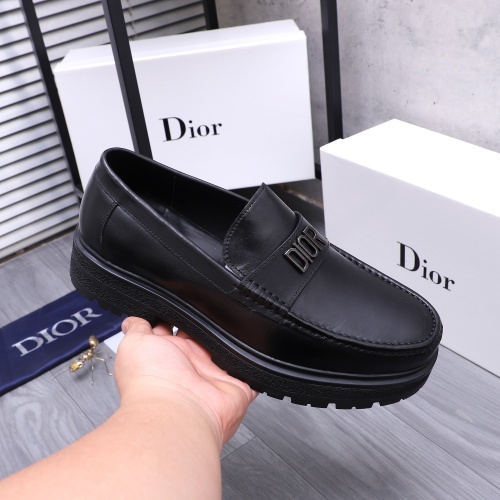 Replica Christian Dior Leather Shoes For Men #1256315 $88.00 USD for Wholesale