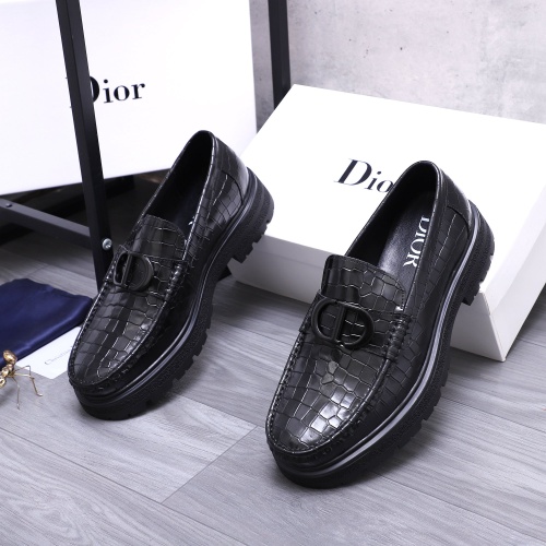 Christian Dior Leather Shoes For Men #1256317 $88.00 USD, Wholesale Replica Christian Dior Leather Shoes