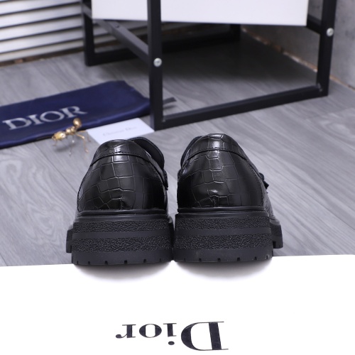 Replica Christian Dior Leather Shoes For Men #1256317 $88.00 USD for Wholesale