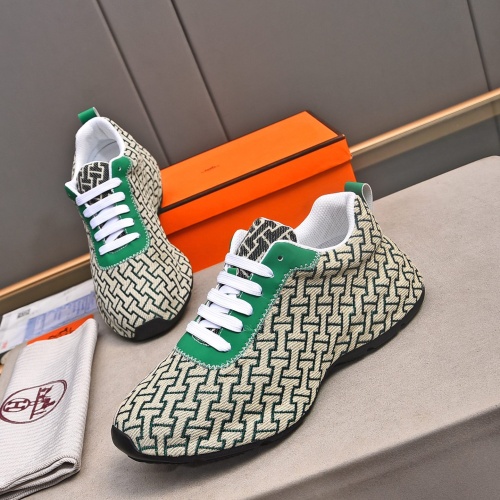 Replica Hermes Casual Shoes For Men #1256368 $100.00 USD for Wholesale