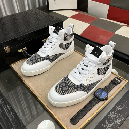 Replica Gucci High Tops Shoes For Men #1256404 $80.00 USD for Wholesale