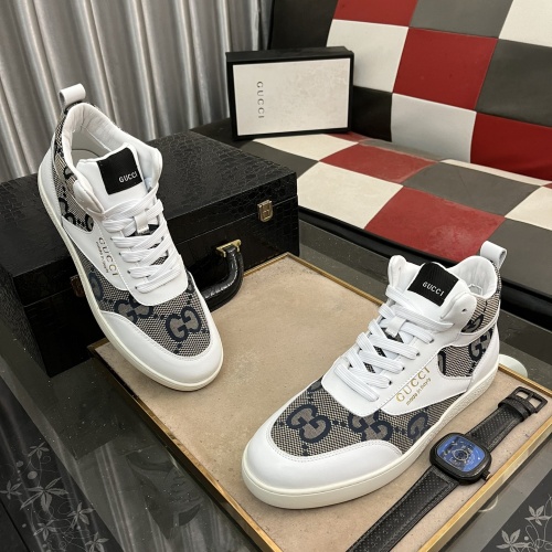 Replica Gucci High Tops Shoes For Men #1256404 $80.00 USD for Wholesale