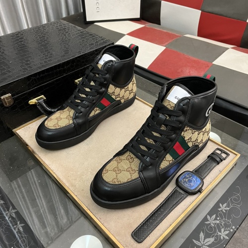 Replica Gucci High Tops Shoes For Men #1256408 $80.00 USD for Wholesale