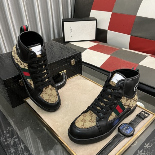 Replica Gucci High Tops Shoes For Men #1256408 $80.00 USD for Wholesale