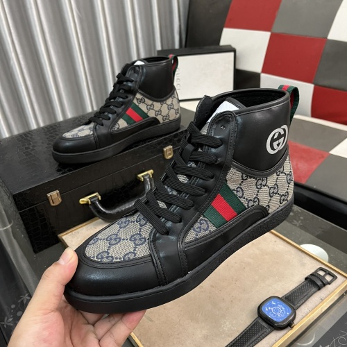 Gucci High Tops Shoes For Men #1256409 $80.00 USD, Wholesale Replica Gucci High Tops Shoes