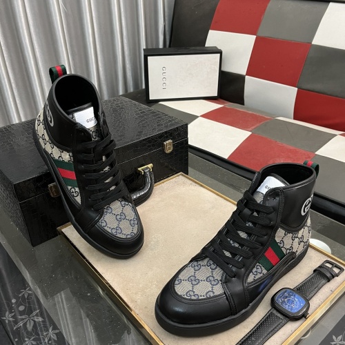 Replica Gucci High Tops Shoes For Men #1256409 $80.00 USD for Wholesale