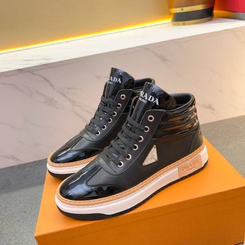 Prada High Top Shoes For Men #1256411 $80.00 USD, Wholesale Replica Prada High Top Shoes