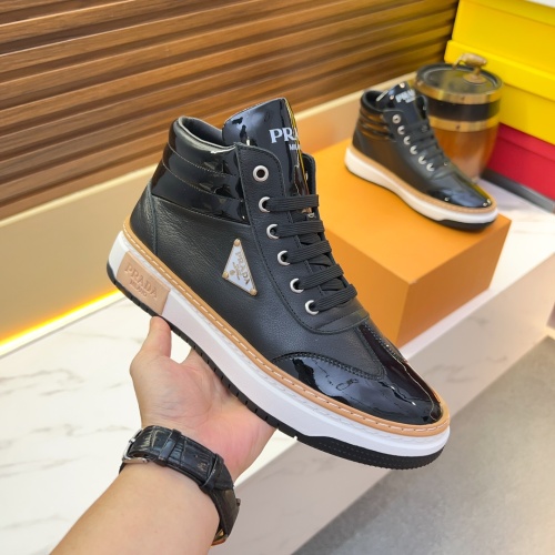 Replica Prada High Top Shoes For Men #1256411 $80.00 USD for Wholesale