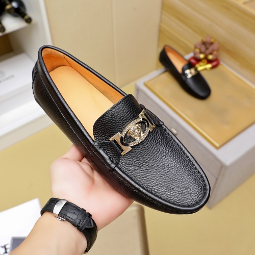 Replica Versace Leather Shoes For Men #1256483 $68.00 USD for Wholesale