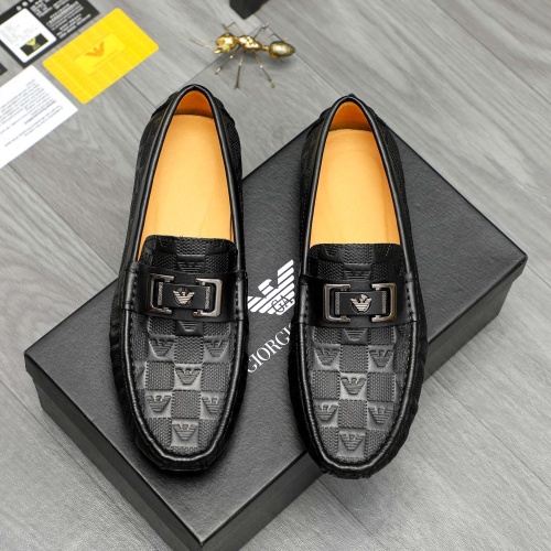 Armani Leather Shoes For Men #1256497 $68.00 USD, Wholesale Replica Armani Leather Shoes