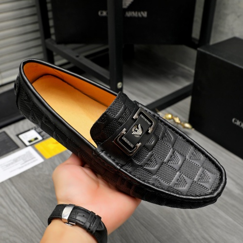 Replica Armani Leather Shoes For Men #1256497 $68.00 USD for Wholesale