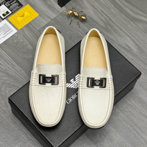 Armani Leather Shoes For Men #1256498 $68.00 USD, Wholesale Replica Armani Leather Shoes