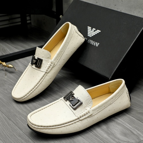 Replica Armani Leather Shoes For Men #1256498 $68.00 USD for Wholesale