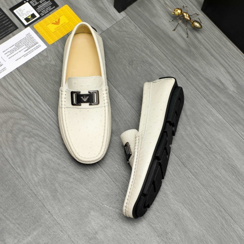 Replica Armani Leather Shoes For Men #1256498 $68.00 USD for Wholesale