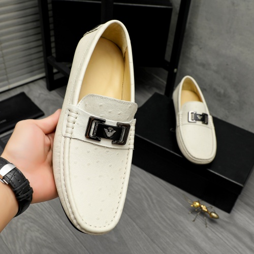 Replica Armani Leather Shoes For Men #1256498 $68.00 USD for Wholesale